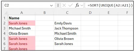 Excel Spreadsheets: Dynamic Arrays tutorial screenshot, step 4