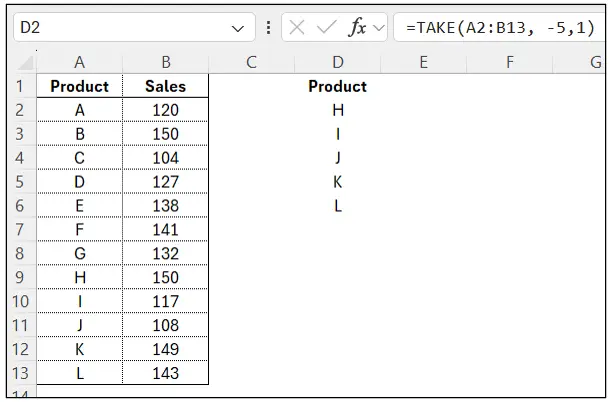 Excel Spreadsheets: Dynamic Arrays 2 tutorial screenshot, step 8