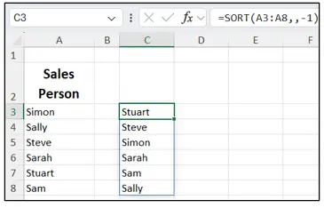 Excel Spreadsheets: SORT & FILTER (with Formulas) tutorial screenshot, step 5